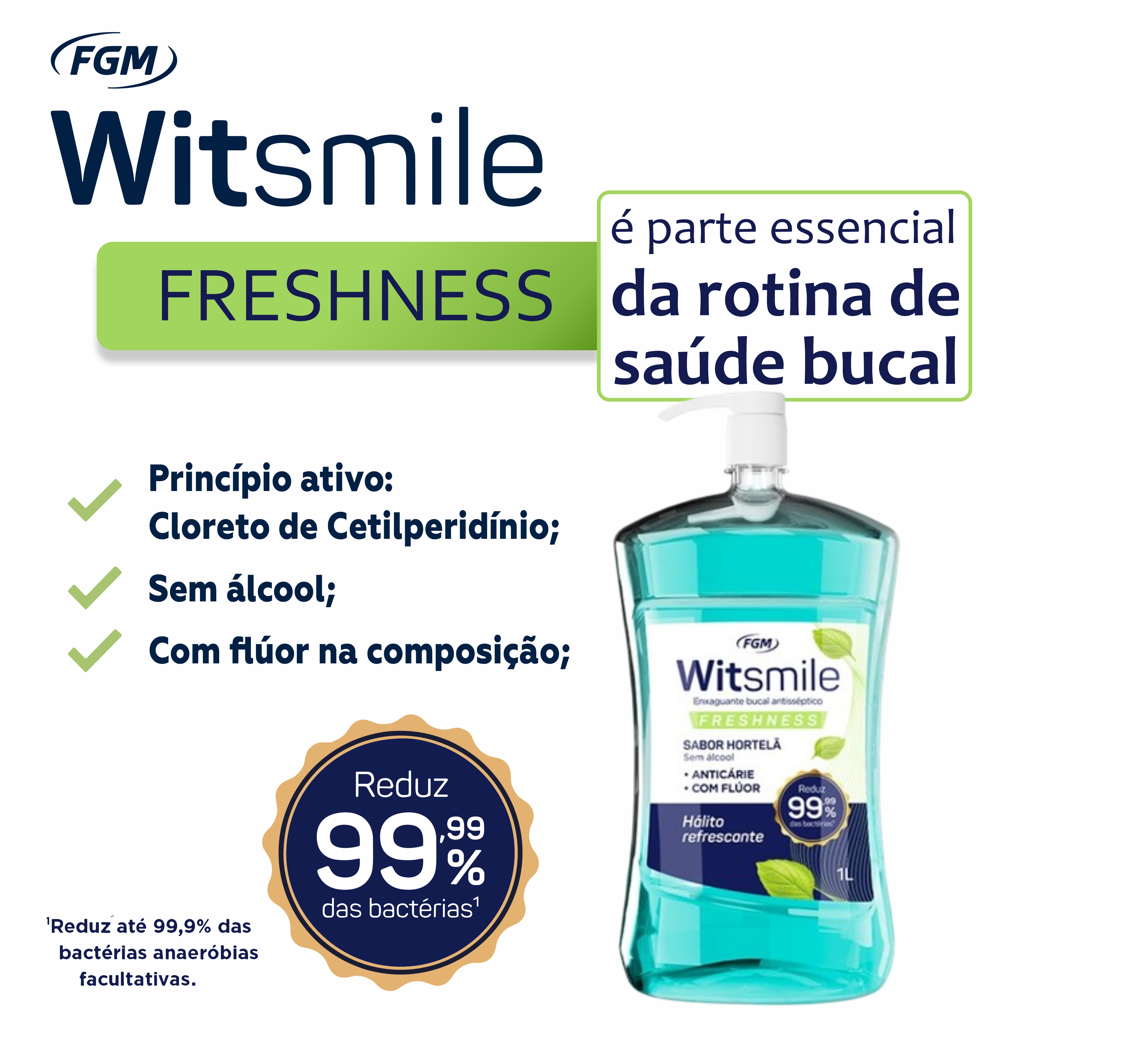 Antisséptico Bucal Witsmile Freshness 1L