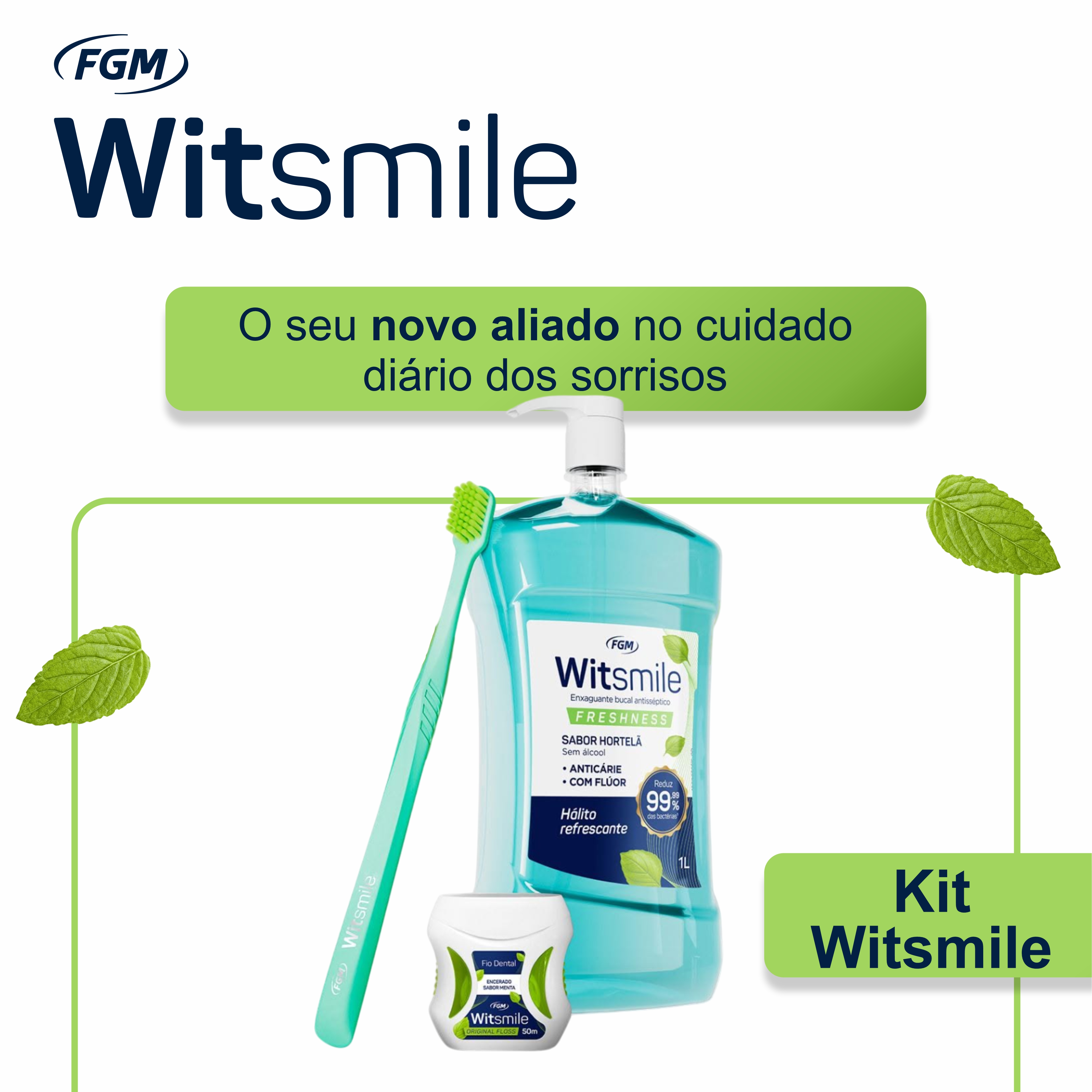 Kit Witsmile 1x Escova Dental + 1x Antiss...